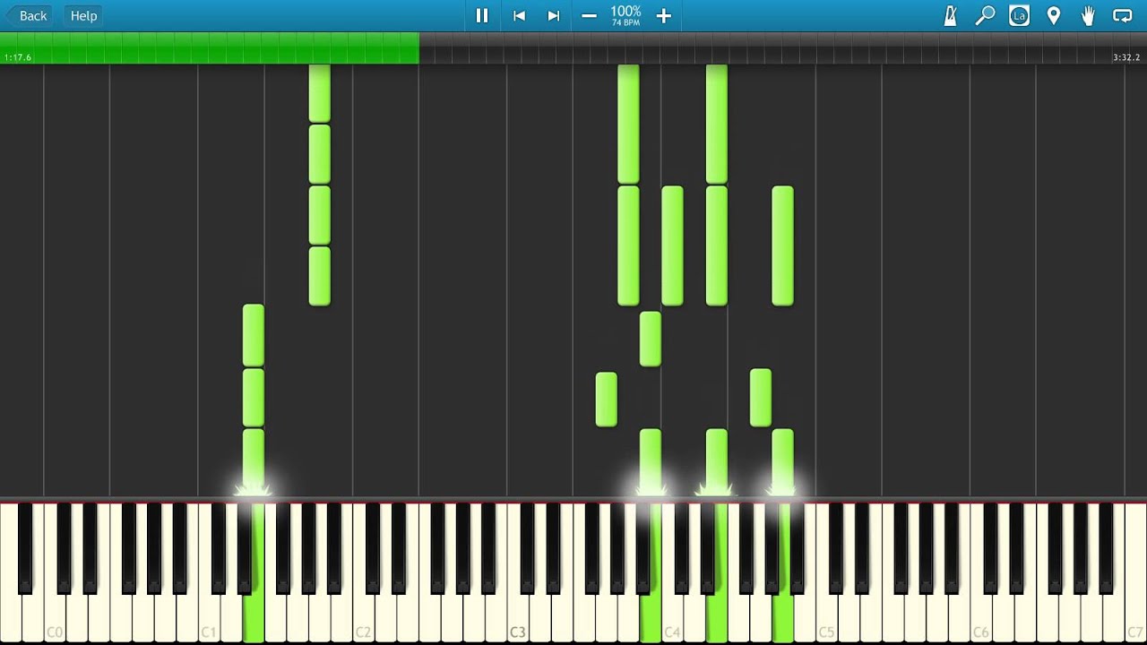 Donkey Kong 64 DK Isle Theme Piano Tutorial Synthesia - YouTube