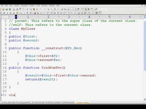 OOPS Concept in PHP Programming || Part7 || Parent and Self
