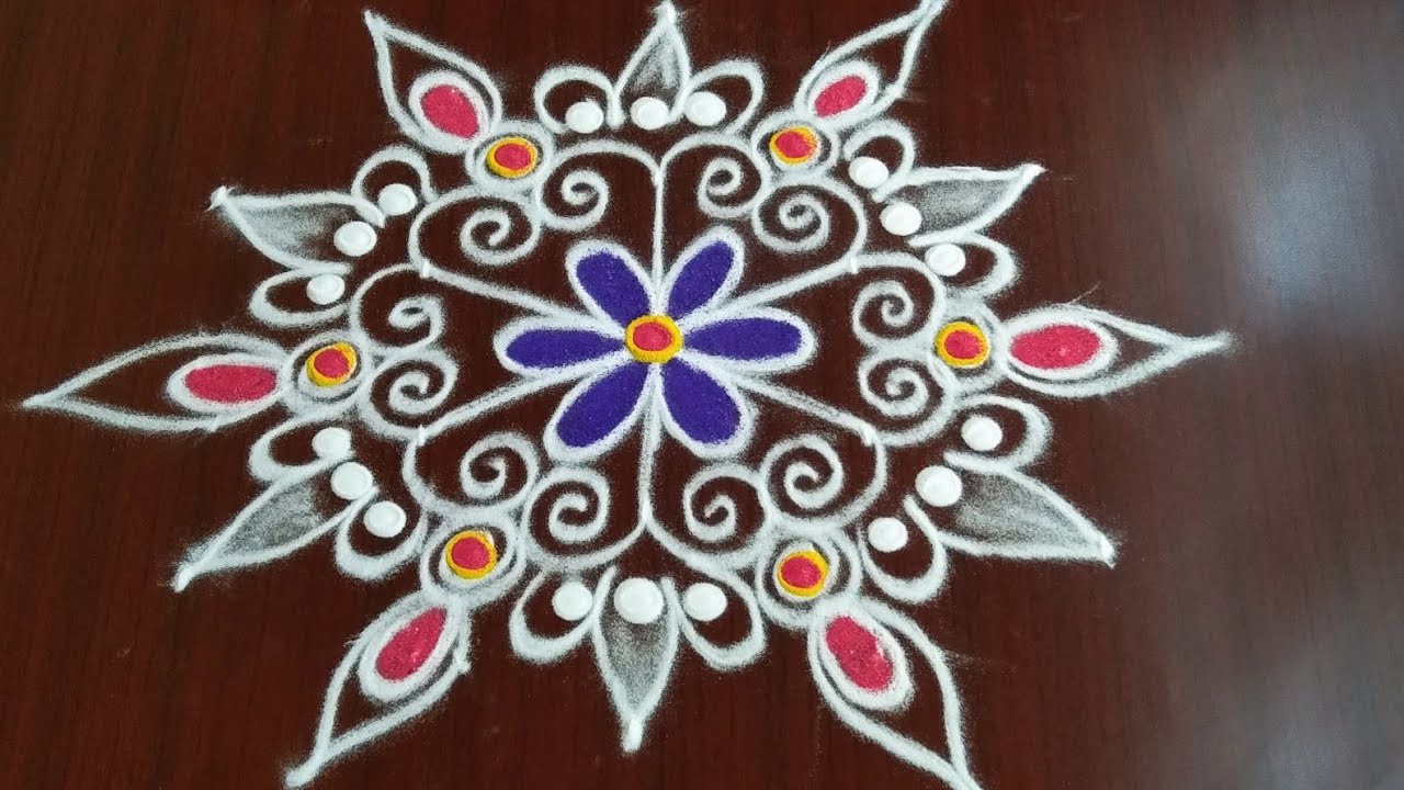 5×3 Simple Daily Rangoli Kolam/ Easy Beautiful Morning Muggulu/ Small ...