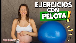 3 EJERCICIOS para Embarazadas con PELOTA DE PILATES 🧘🏼‍♀️🌿