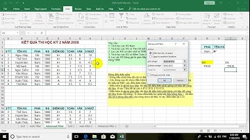 Sử dụng tính năng Advanced Filter trong phần Excel nâng cao