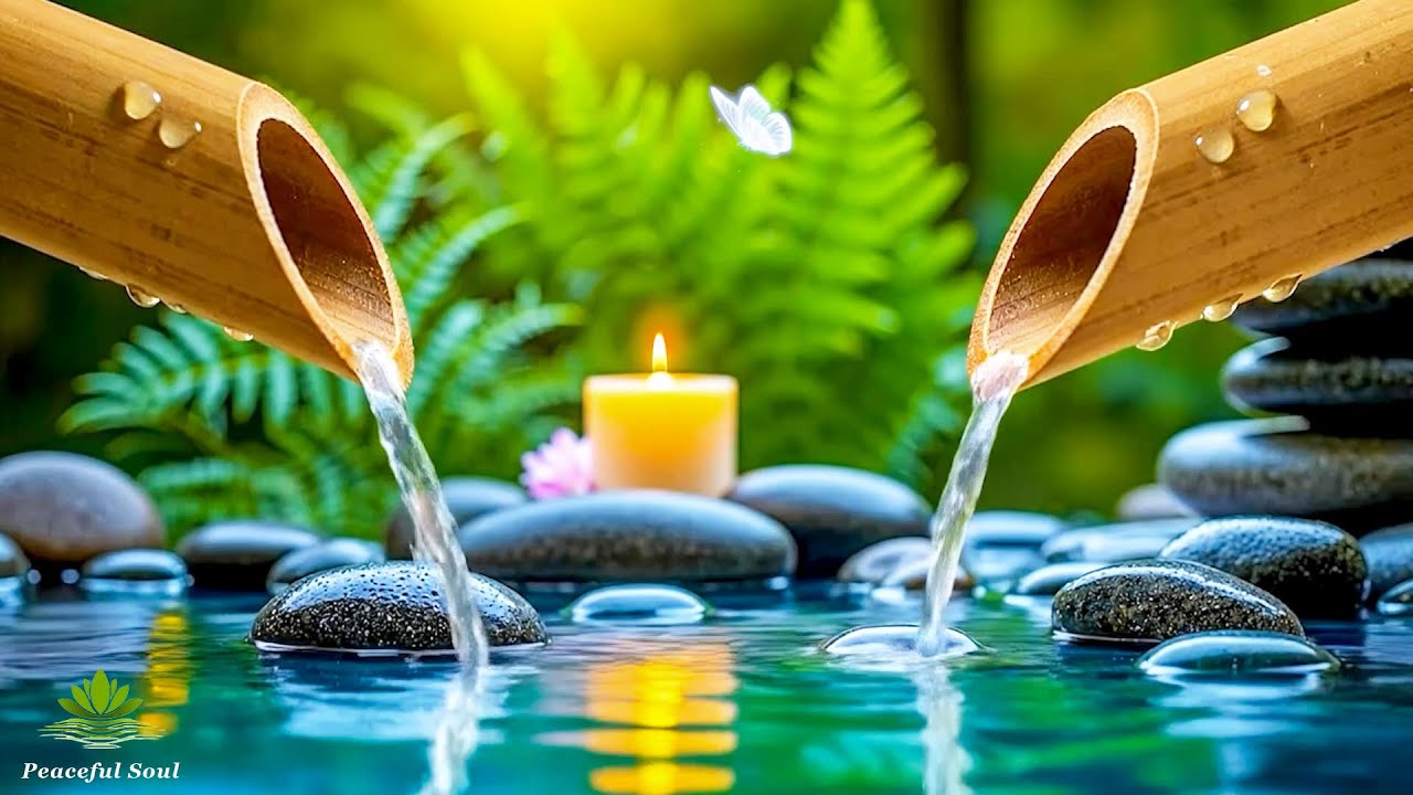 Звуки Бамбуковой Воды, Чтобы Перестать Слишком Много Думать 🌿 Целебная Музыка Для Внутреннего Покоя