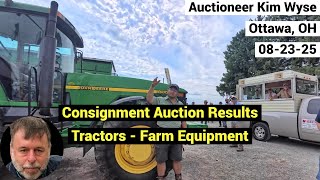 Auction Results - Auctioneer Kim Wyse Selling Tractors & Farm Equipment - 08-23-25