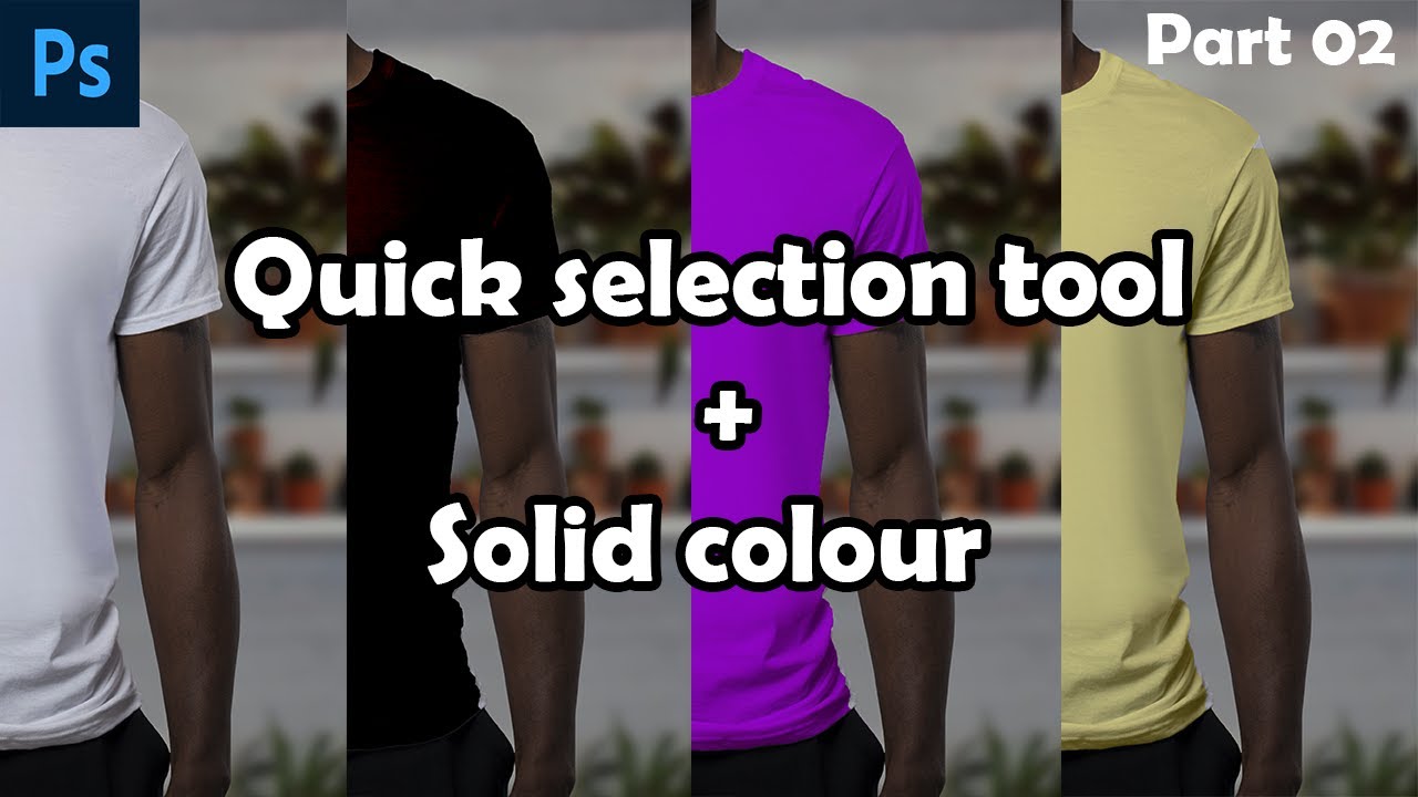 How to use Quick selection tool and Solid colour in Photoshop | Sinhala ...