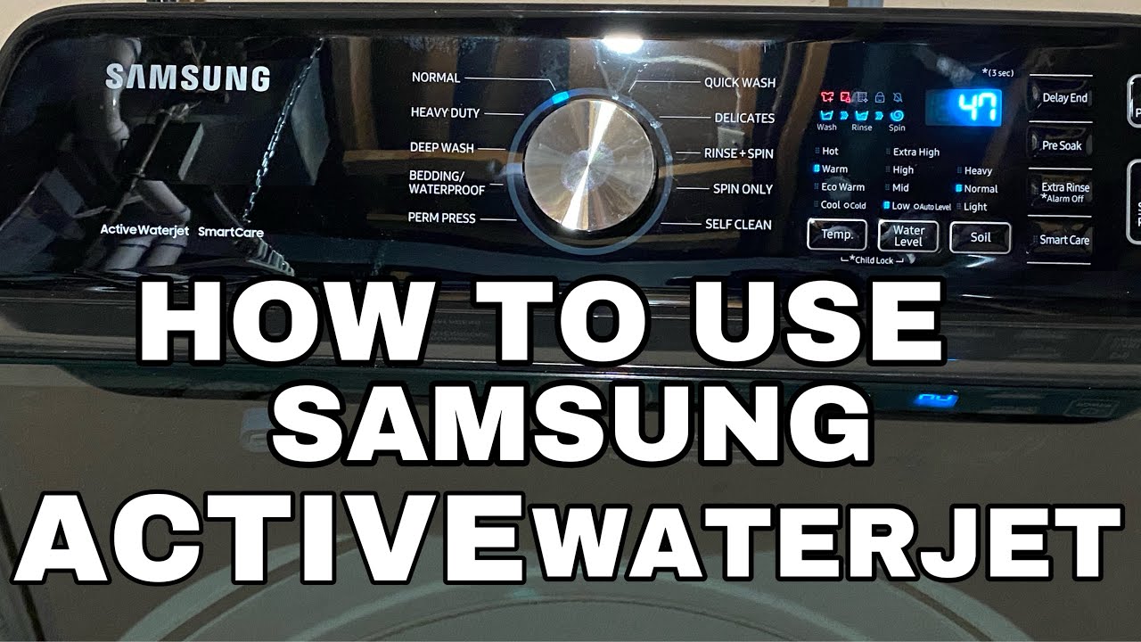 How to use Samsung active water jet smart care | SAMSUNG WASHING