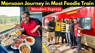 Mumbai to Goa Mandovi Express Train Journey in Monsoon | Food King of Konkan Railways