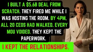 I Was Fired While Hosting 20 CEOs in a $5.6B Negotiation — All Signed MOUs Instantly Voided