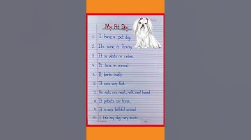 10 Lines essay on my pet Dog in English\Lines on my pet Dog in English#my pet dog#10linesessay ....