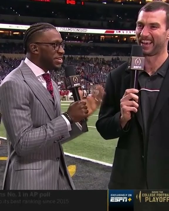 Andrew Luck & RGIII reunited at the CFP National Championship 🙌 | #shorts