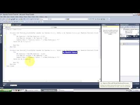 Opacity Level Control Tutorial - VB - Dimitris Hatzis