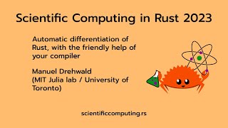 Manuel Drehwald - Automatic differentiation of Rust, with the friendly help of your compiler