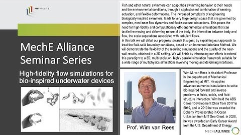 Dr. Wim M. van Rees: High-fidelity flow simulations for bio-inspired underwater devices