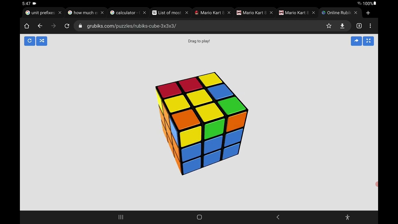 Online Rubik's Cube (3x3x3) - Grubiks