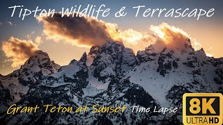 The Grand Tetons at Sunset in 8K Time Lapse The Grand Tetons at Sunset in 8K Time Lapse