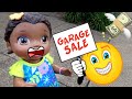 BABY ALIVE goes to a GARAGE SALE! TOY SEARCHING! The Lilly and Mommy Show! FUNNY KIDS SKIT