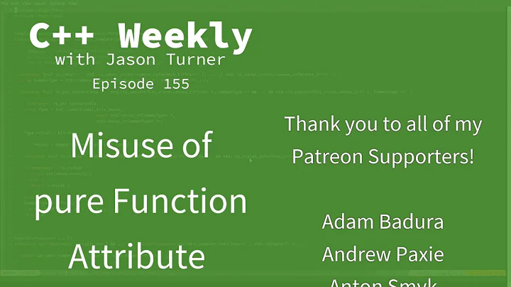 C++ Weekly - Ep 155 - Misuse of pure Function Attribute