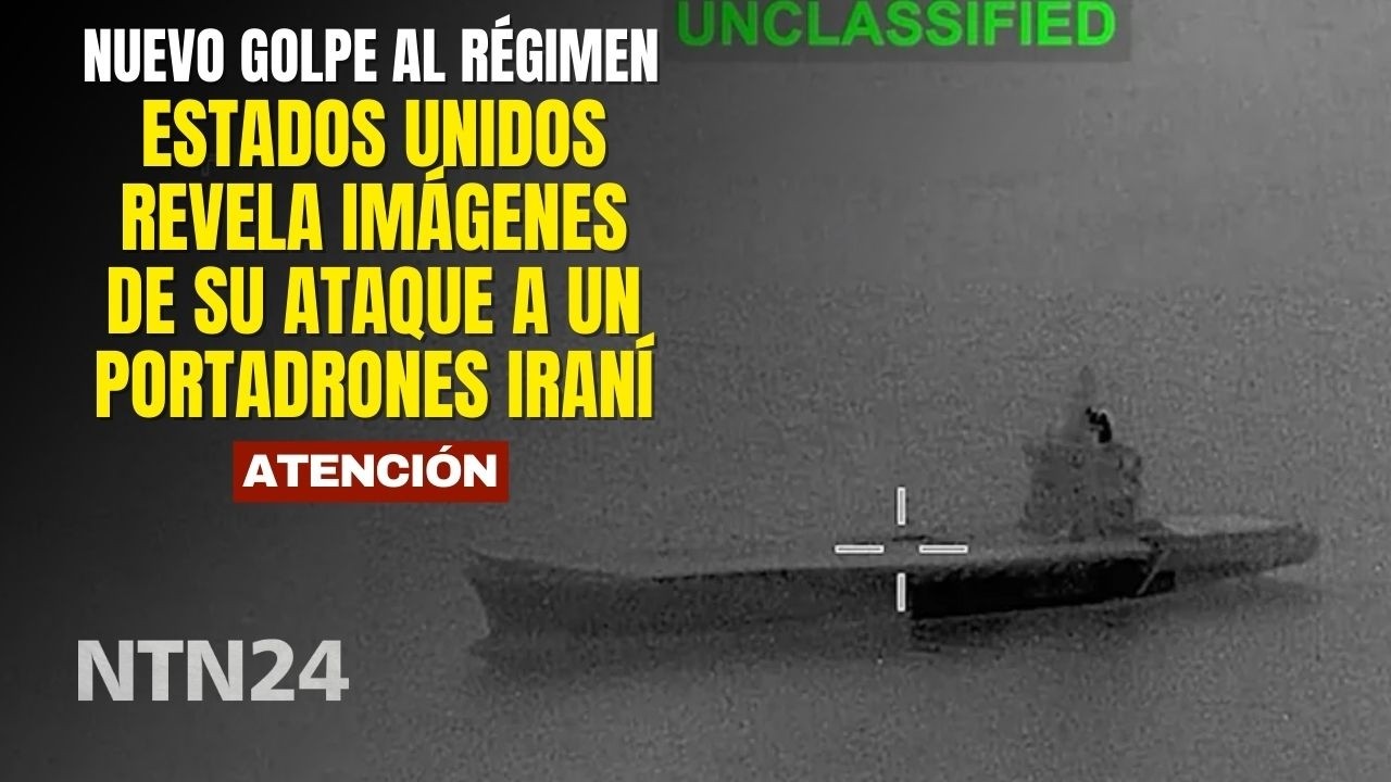 Nuevo golpe al régimen: Estados Unidos revela imágenes de su ataque a un portadrones iraní