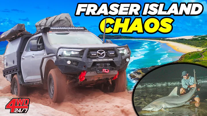 Rolled 4WD on Fraser Island - CRAZY recovery on Ngkala Rocks + Shark fishing at night!
