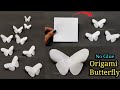 Easy white paper butterfly wall decoration  wall decoration ideas  5 minutes craft