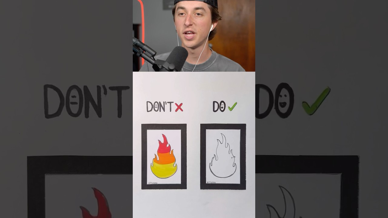 How To Draw A Fire 😳 #shorts