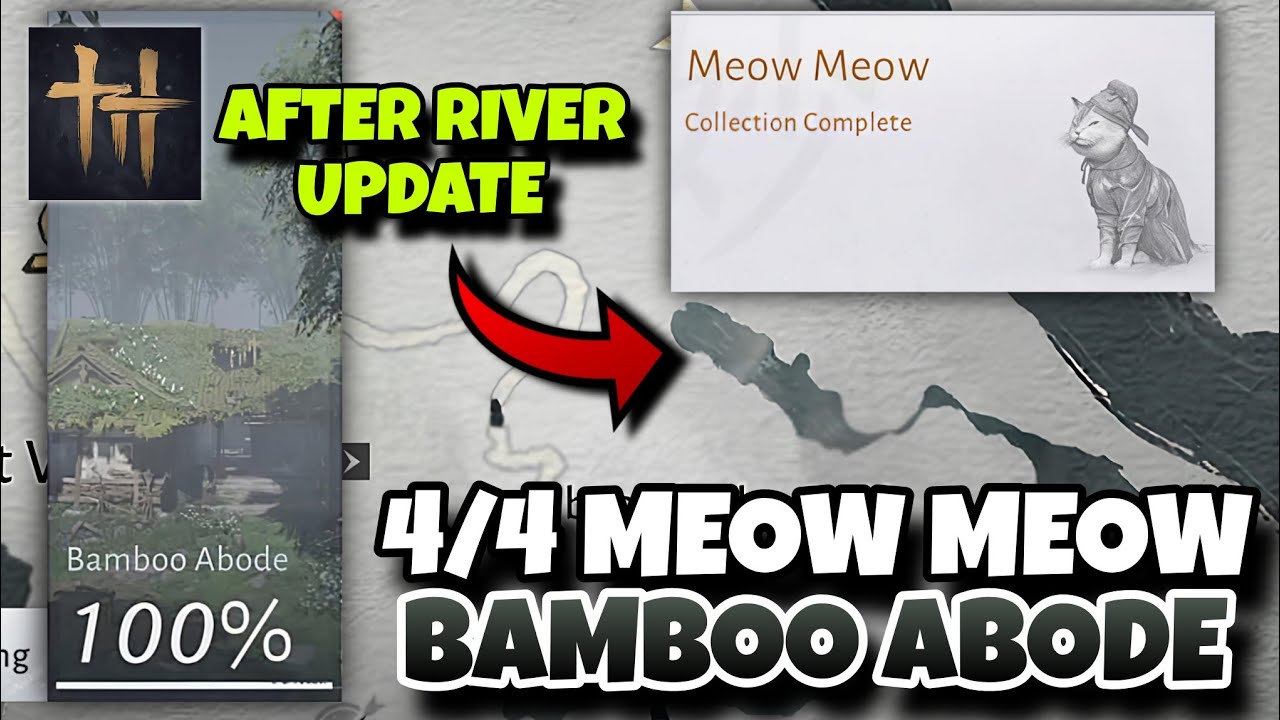 (4/4) BAMBOO MEOW MEOW IN BAMBOO ABODE LOCATION AFTER RIVER UPDATE [WHERE WINDS MEET]