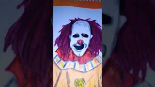 mi dibujo de bufo🤡(primer payaso de la deep web) echo por mi#art #fedevigevani #viralvideo