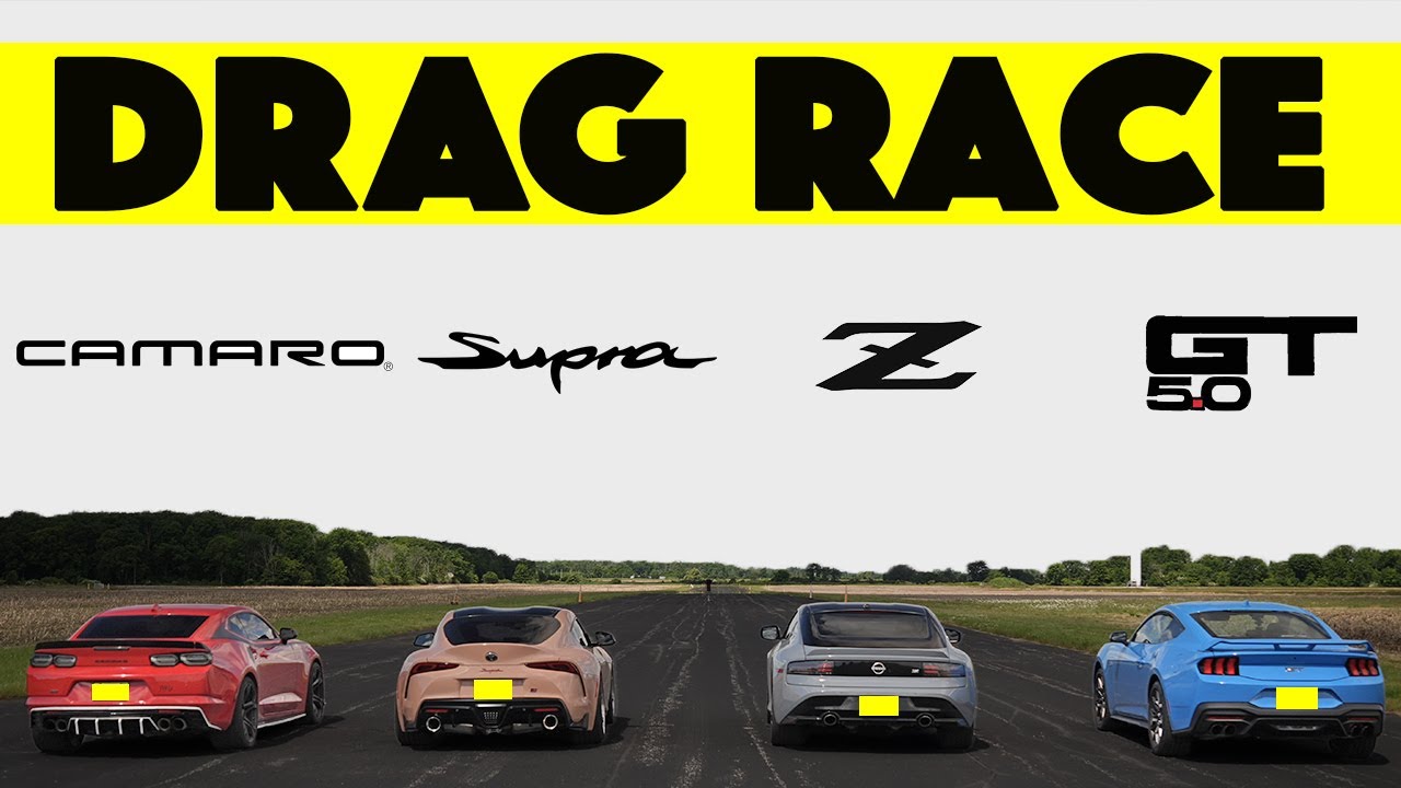Ford Mustang GT P3 2024 года соревнуется с Nissan Z, Toyota Supra и Chevy Camaro. Гонка в стиле д...