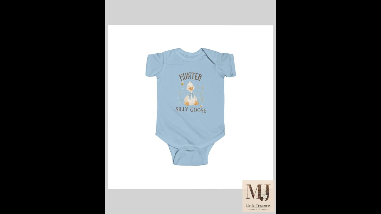 Custom Baby Bodysuit Silly Goose Print Nursery Animal Baby Clothes Custom Infant Outfit Spring Ph...