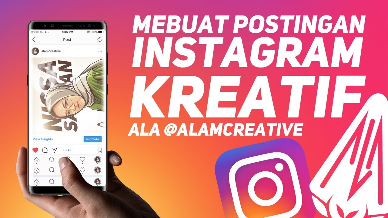 Tutorial Cara Membuat Postingan Instagram Kreatif Ala Alamcreative Youtube