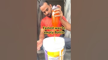 Fastest way to Empty the Bottle #experiment #reaction #physics #ytshorts