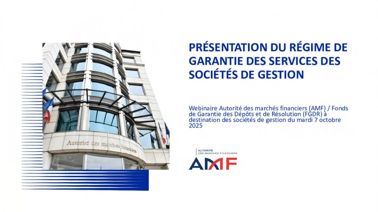Webinaire - Présentation du régime de garantie des services des sociétés de gestion