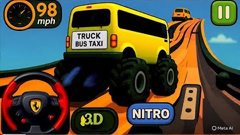 Crazy Bus Mega Ramp Impossible Racing Bus Stunts Impossible Tracks Android Gameplay video P-06