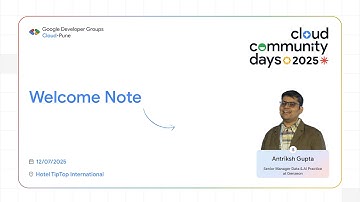 Welcome Note | Antrixsh Gupta | GDG Cloud Pune | #CCDPune25