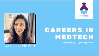 Live Q&A on Careers in MedTech | Cambridge MedTech Foundation and Elemed screenshot 5