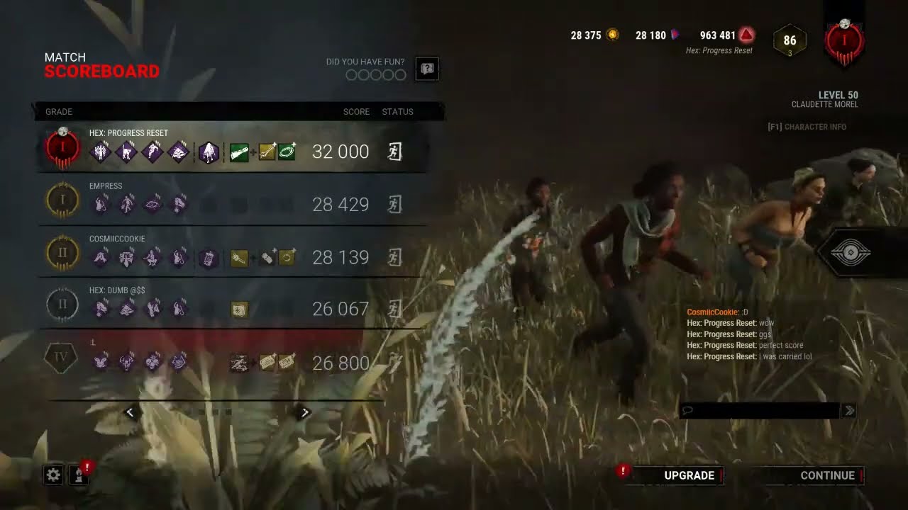 First perfect score? (Dead by Daylight)