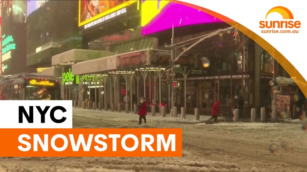 New York blizzard brings state of emergency | Sunrise - YouTube
