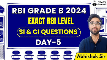SIMPLE & COMPOUND INTEREST Questions for RBI Grade B 2024 OFFLINE BATCH