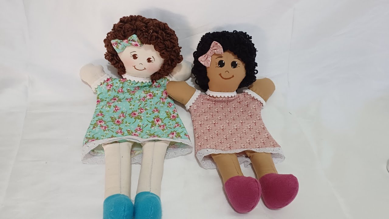 como fazer boneca de pano fantoche #bonecadepano #fantoche #artesanato