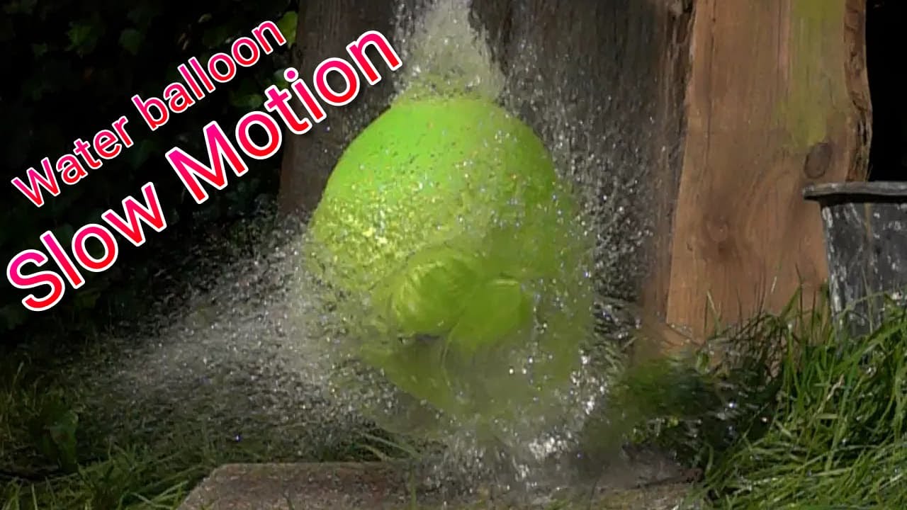 This Water Balloon Looks AMAZING in Slow Motion! Popping a Water Balloon in Slow Motion 