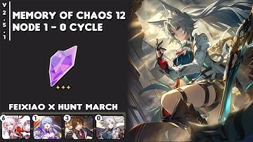 MoC 12 v2.5.1 | E0S1 Feixiao x E6S0 Hunt March 7th - Kafka 0 Cycle | Honkai Star Rail