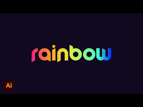 Rainbow Gradient Effects In Adobe Illustrator cc 2022 | Tutorial