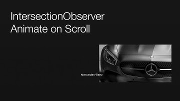 Animate on Scroll With Intersection observer