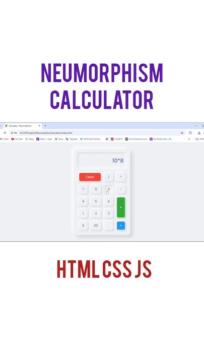 Stunning Neumorphism Calculator Design! #css3 #css #neumorphism # ...