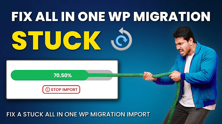 How to fix all in one wp migration stuck at restoring database | All-in-One Migration Import Stuck