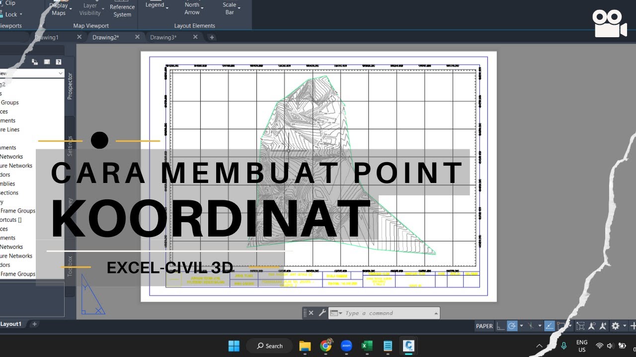 CARA MEMASUKAN POINT DAN MEMBUAT SURFACE KOORDINAT X, Y, Z DI CIVIL 3D ...