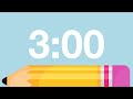 3 minute back to school timer chimes alarm at end