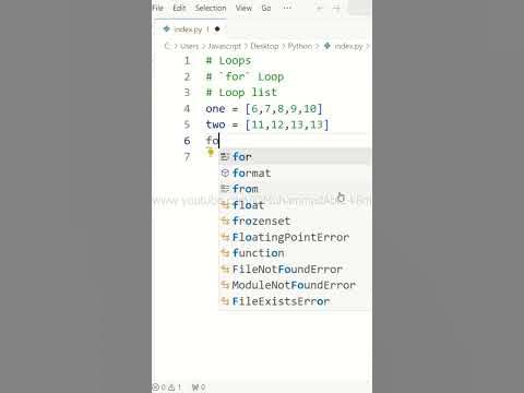Python Tutorial For Beginners / Python learn / Loop list For loop Tags ...