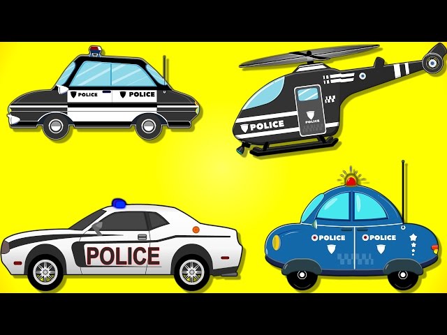 Police Car | Learn Vehicles | Car Videos | Nursery Rhymes | My Little TV class=