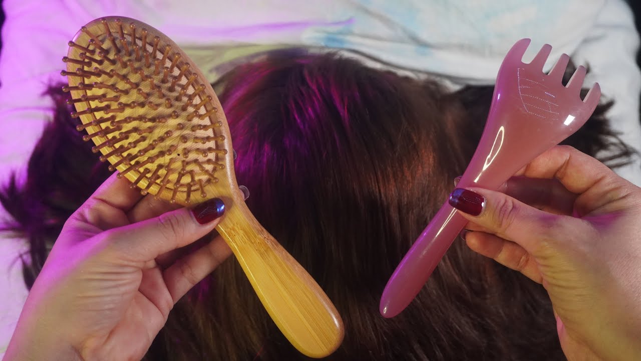 ASMR Masaje de Cabeza y Cepillado de Cabello ✨ Para Dormir y Aliviar Estrés