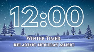 12 Minute Winter Wonderland Countdown Timer ❄️ | Relaxing Music & Snowfall Animations
